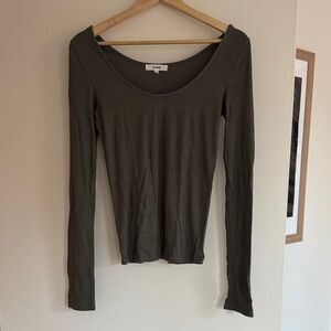 Joah Brown Olive Long Sleeve Top
